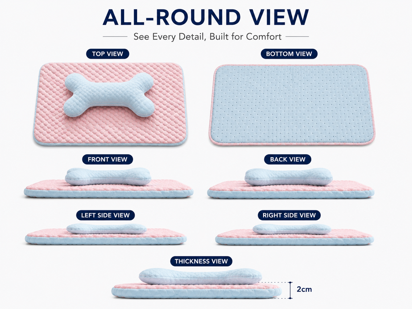 Dog Bed Breathable Cooling Spring Summer Pet Sleeping Mat For Small Medium Dogs Cats Soft Non-slip Dog Kennel Pet Supplies Pet Products